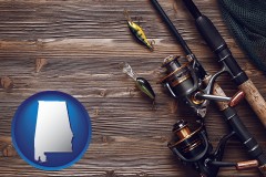 alabama fishing rods and reels