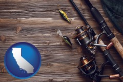 california fishing rods and reels