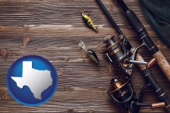 texas fishing rods and reels