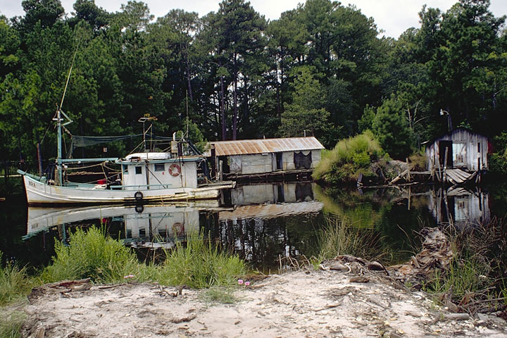 old fishing boat on a Louisiana bayou